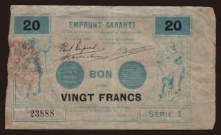 Arrond, 20 francs, 1914