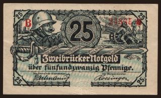 Zweibrücken, 25 Pfennig, 1918
