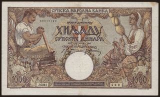 1000 dinara, 1942