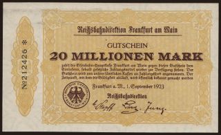 Frankfurt am Main, 20.000.000 Mark, 1923