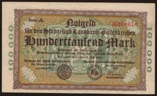 Gelsenkirchen/ Stadt, 100.000 Mark, 1923