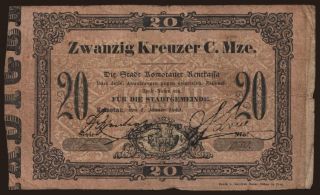 Komotau, 20 Kreuzer, 1849