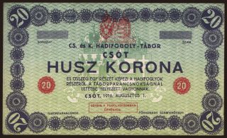 Csót, 20 Kronen, 1916