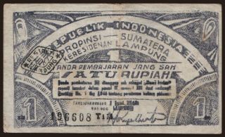 Tandjungkarang, 1 rupiah, 1948