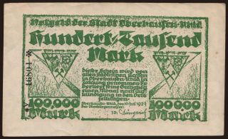 Oberhausen/ Stadt, 100.000 Mark, 1923