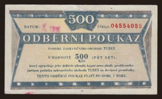 Tuzex, 500 korun, 1988, falsum