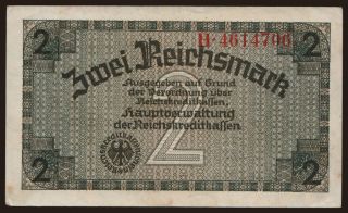 Reichskreditkassenschein, 2 Reichsmark, 1939