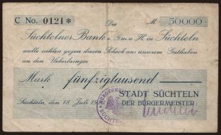 Süchteln/ Stadt. 50.000 Mark, 1923