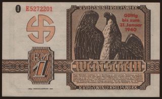 Winterhilfswerk, 1 Reichsmark, 1939