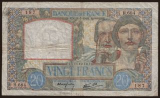 20 francs, 1940