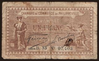 Philippeville, 1 franc, 1918