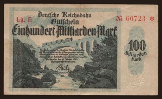 Karlsruhe, 100.000.000.000 Mark, 1923, Bandwerk