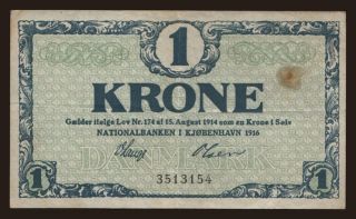 1 krone, 1916