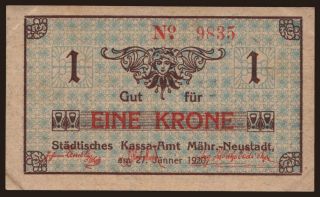 Mährisch Neustadt, 1 Krone, 1920