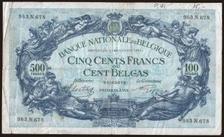 500 francs, 1941