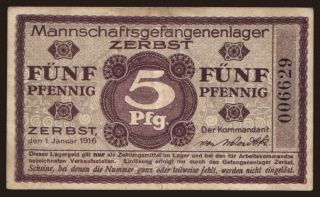 Zerbst, 5 Pfennig, 1916