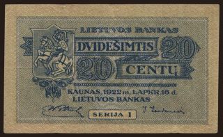 20 centu, 1922