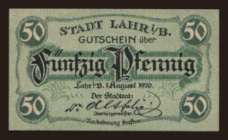Lahr, 50 Pfennig, 1920