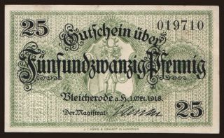 Bleicherode, 25 Pfennig, 1918
