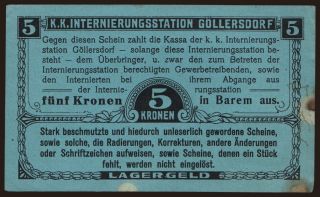 Göllersdorf, 5 Kronen, 191?