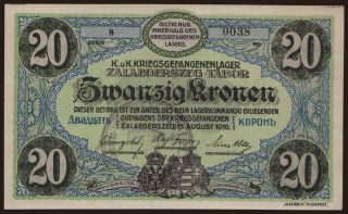 Zalaegerszeg, 20 Kronen, 1916