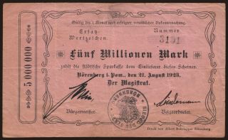 Nörenberg/ Magistrat, 5.000.000 Mark, 1923