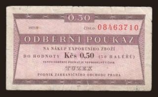 Tuzex, 0.50 korun, 1977