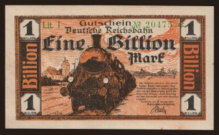 Karlsruhe, 1.000.000.000.000 Mark, 1923, Rundwaben