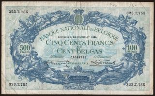 500 francs, 1934