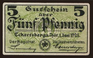 Eckartsberga Thür., 5 Pfennig, 1920