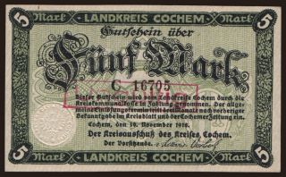 Cochem/ Landkreis, 5 Mark, 1918