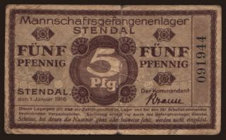 Stendal, 5 Pfennig, 1916