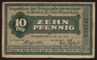 Frankfurt a M., 10 Pfennig, 1917
