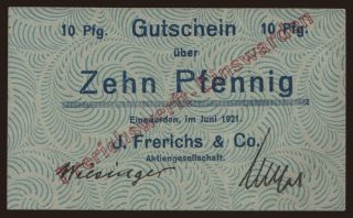 Einswarden/ Frerichswerft, 10 Pfennig, 1921