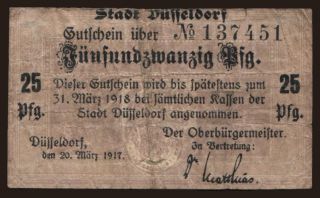 Düsseldorf, 10 Pfennig, 1917