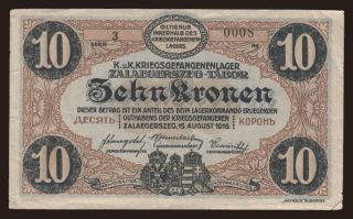 Zalaegerszeg, 10 korona, 1916