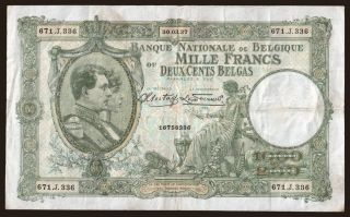 1000 francs, 1937