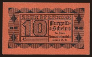 Penzig/ Tietze & Seidensticker, 10 Pfennig, 191?