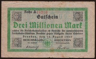 Dresden, 3.000.000 Mark, 1923