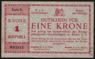 Brunn am Gebirge, 1 Krone, 1916