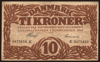 10 kroner, 1919