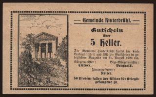 Hinterbrühl, 5 Heller, 1920