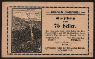 Hinterbrühl, 75 Heller, 1920
