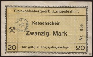 Essen/ Steinkohlen-Bergwerk Langenbrahm, 20 Mark, 191?