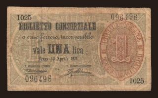 1 lira, 1874