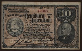 10 centavos, 1891
