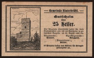 Hinterbrühl, 25 Heller, 1920