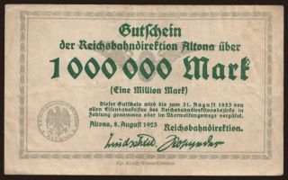 Altona, 1.000.000 Mark, 1923