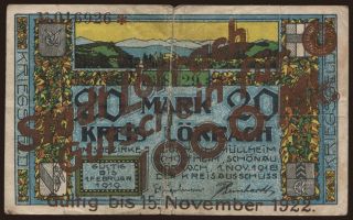 Lörrach/ Stadt, 1000 Mark, 1922