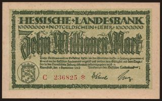 Darmstadt/ Hessische Landesbank, 10.000.000 Mark, 1923